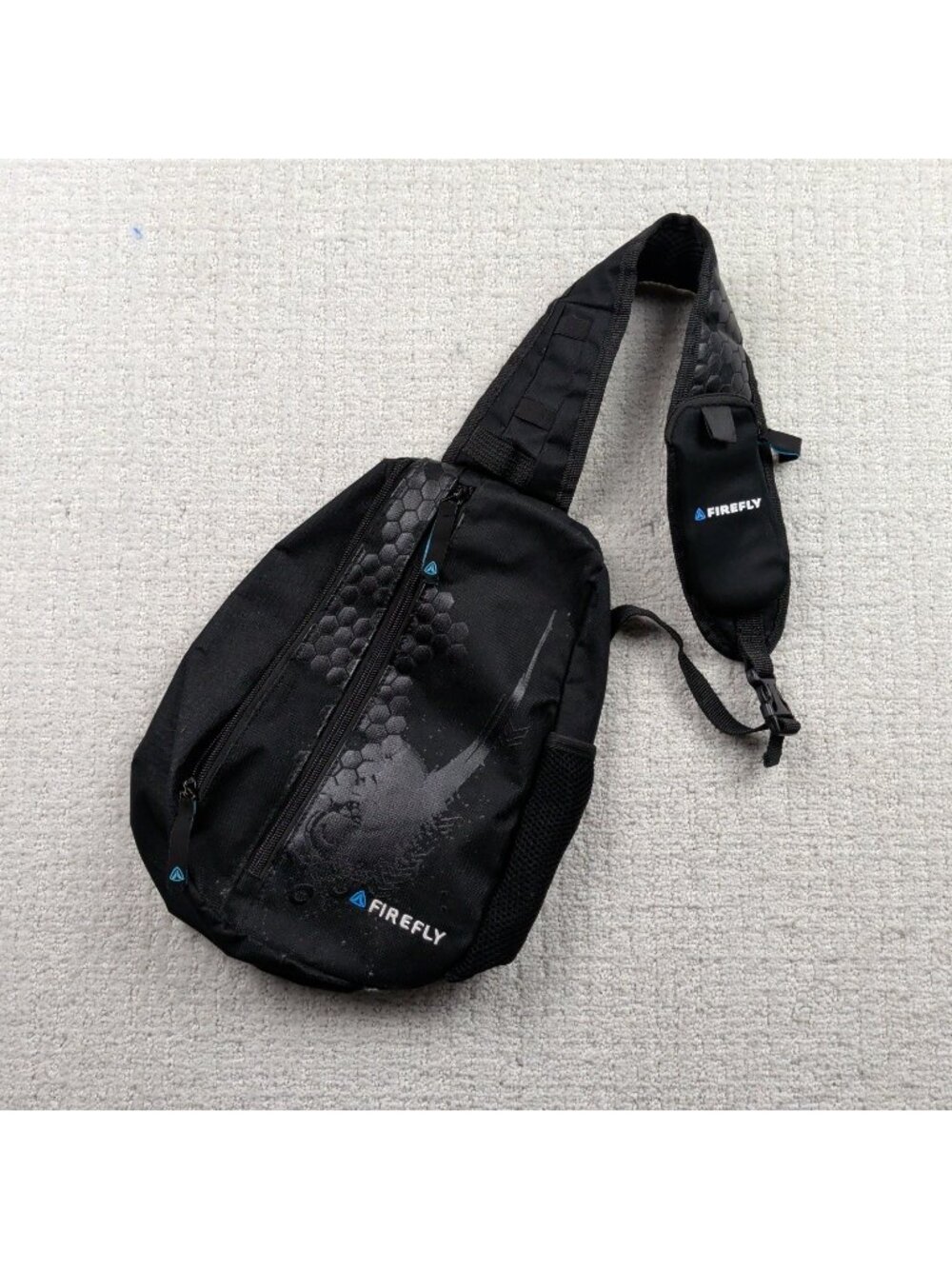 Y2K Firefly Sling Bag Gorpcore Techwear Grunge Cyber Tactical Black Blue Pack